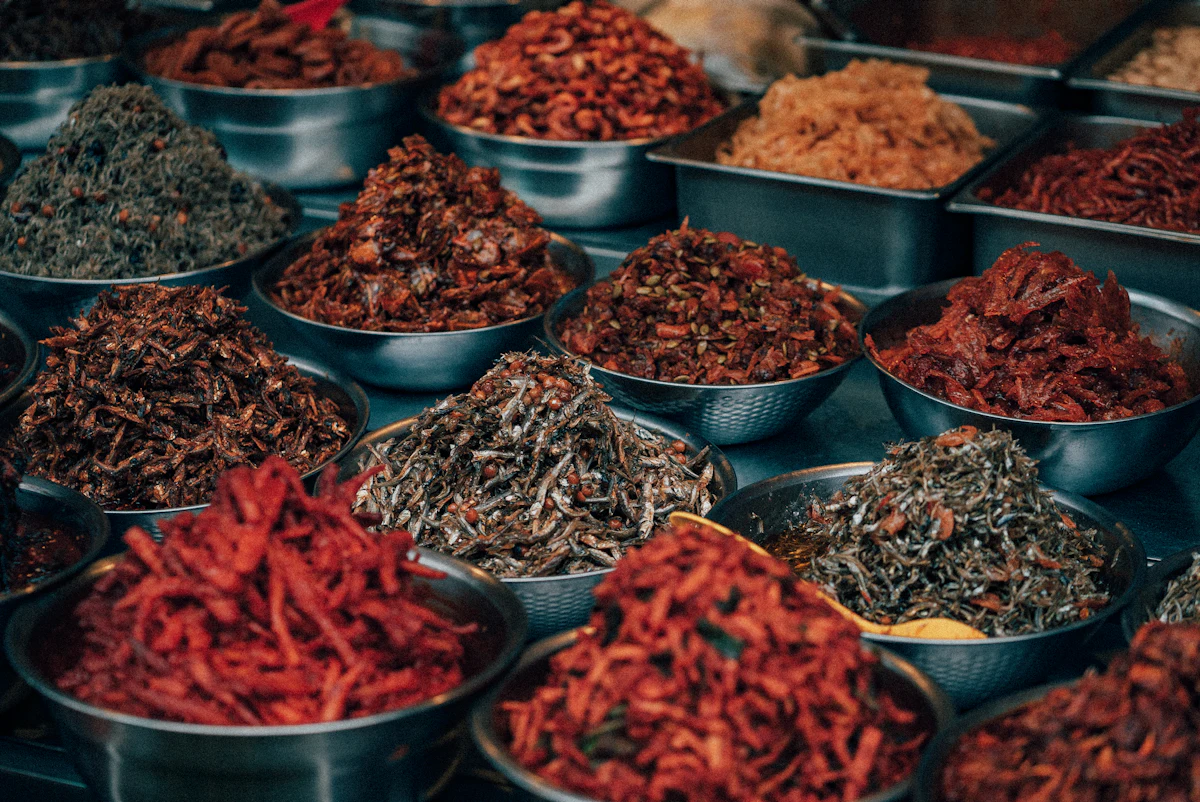 Dried red chilies